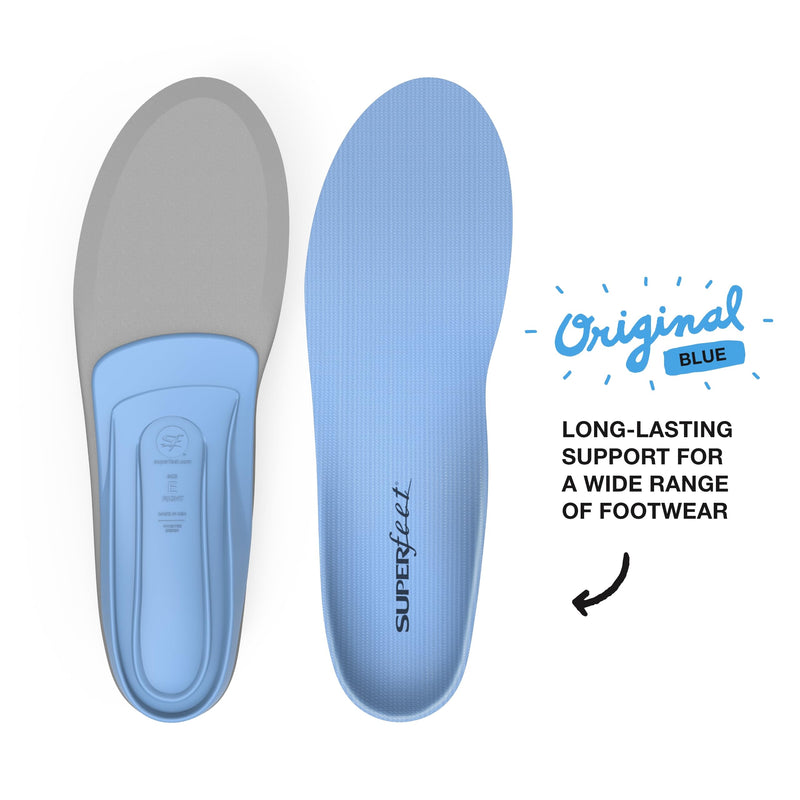 [Australia] - Superfeet All-Purpose Support Medium Arch Insoles (Blue) - Trim-To-Fit Orthotic Shoe Inserts - Professional Grade en 7.5-9 / Women 8.5-10 