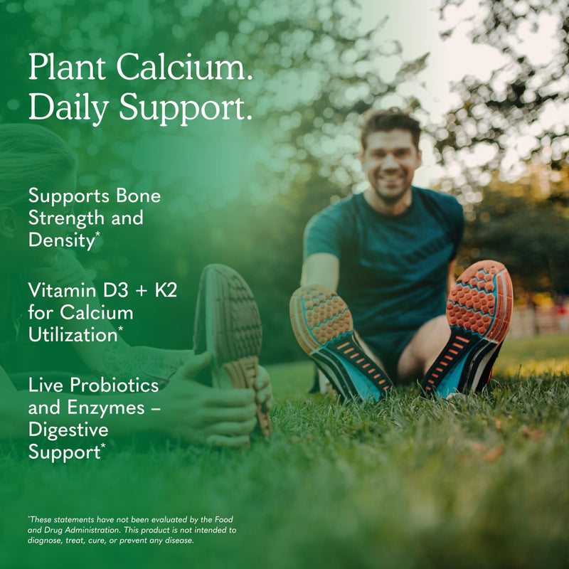 Garden of Life Raw Calcium Supplement for Women and Men - Vitamin Code Made from Whole Foods with Magnesium, K2, Vitamin D3 and Vitamin C plus Probiotics for Digestion, 120 Capsules 120 Count (Pack of 1)