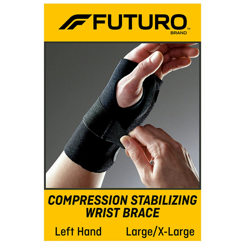 [Australia] - FUTURO Compression Stabilizing Wrist Brace, Left Hand, L/XL 