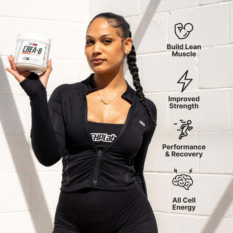 [Australia] - EHP Labs CREA-8 Micronized Creatine Monohydrate Powder - Unflavored Creatine Powder for Muscle Growth, Increased Strength, Enhanced Energy Output and Improved Performance - 100 Servings (500g) 