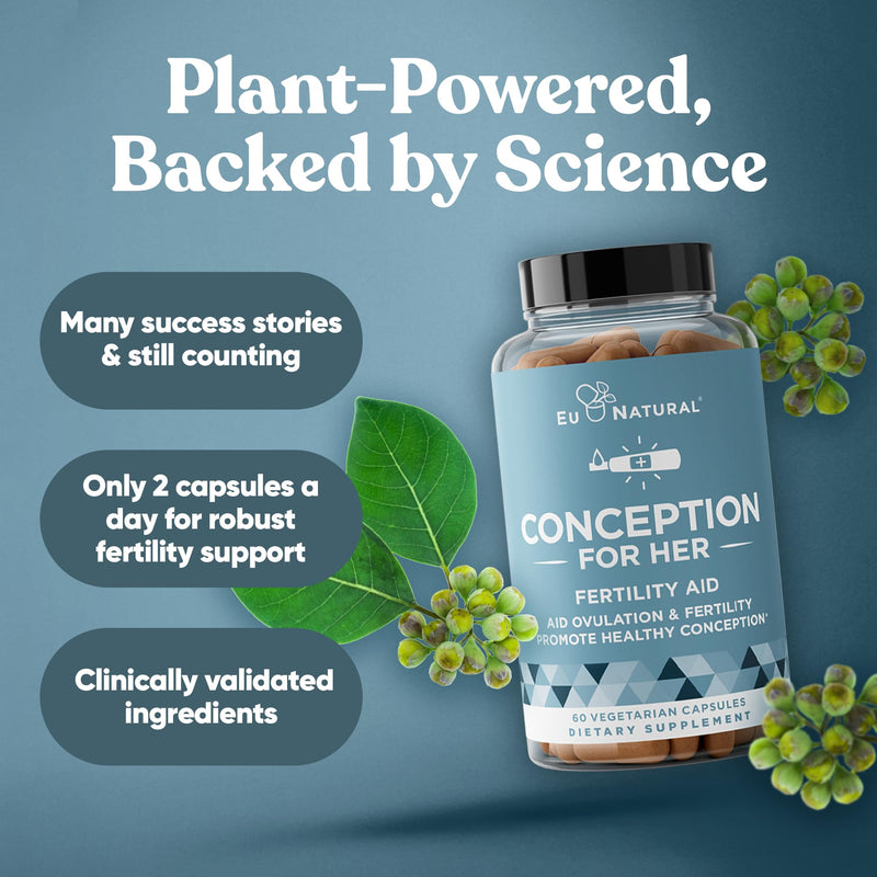 [Australia] - Conception Fertility Supplements for Women ‚Äì Aids Ovulation, Hormonal Balance, & Regular Cycles ‚Äì Prenatal Vitamin Support with Myo-Inositol, Folate, Folic Acid, Vitex ‚Äì 60 Vegetarian Soft Capsules 60 Count (Pack of 1) 