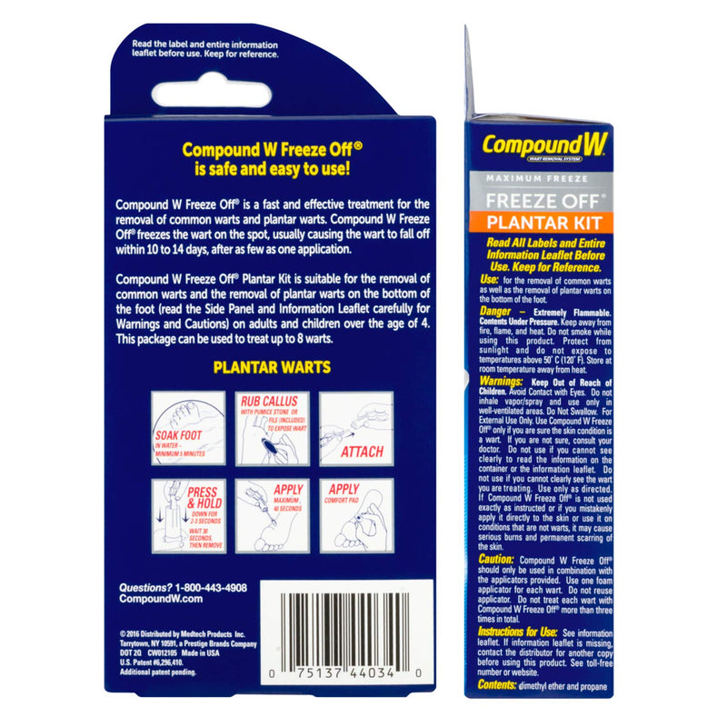 [Australia] - Compound W Freeze Off Plantar Wart Remover Kit, 8 Applications,1 Count (Pack of 1) 
