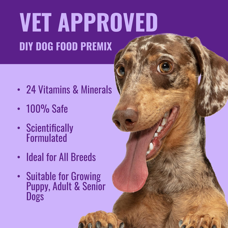 Homemade Dog Food Supplement Dog Vitamins Made in USA Add to Holistic Whole Food Diets Raw BARF All Breeds Puppy Adult 16oz Powder - PawsPlanet Australia