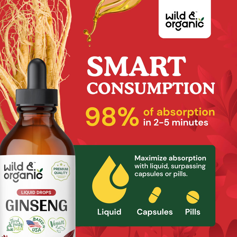 [Australia] - Panax Ginseng Supplement - Korean Red Ginseng Extract Liquid for Immune Support - Sugar-Free Liquid Ginseng Panax Tincture - Alcohol-Free Immunity Drops w/Korean Ginseng Root Organic - 4 oz 4 Fl Oz (Pack of 1) 