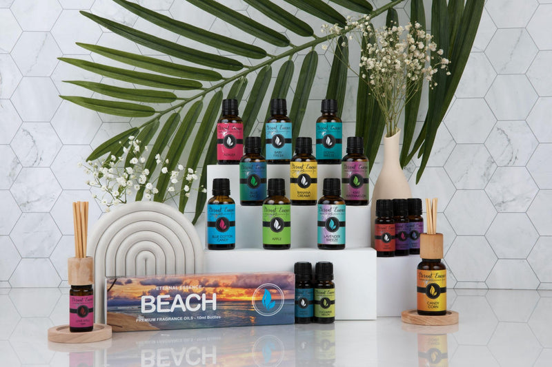 [Australia] - Beach - Gift Set of 6 Premium Fragrance Oils - White Sand, Ocean Breeze, Honolulu Sun, Mermaid, Caribbean Escape and Sun & Sand - 10ML Beach 
