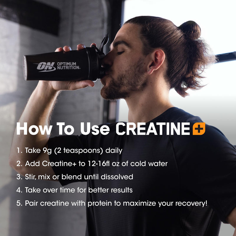 [Australia] - Optimum Nutrition Creatine Monohydrate Plus Powder, Strawberry Peach Flavored Creatine Performance Blend, with Electrolytes for Hydration, Added Vitamins, 40 Servings, 360 Grams (Packaging May Vary) 360 Gram (Pack of 1) 