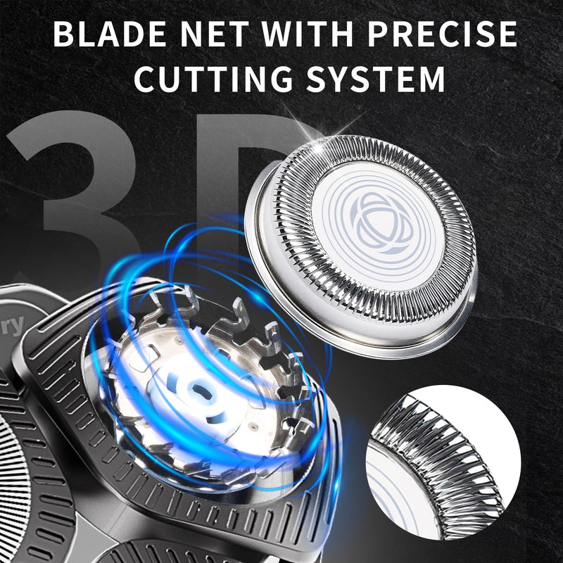 SH71/50 Shaving Heads Compatible with Phili*s Shavers Series S5000 (S5XXX),S7000 (S7XXX) for RQ12/70, RQ12/60, SH60/70, and SH70/70 (grey) grey
