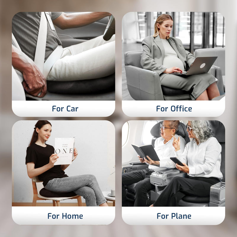 [Australia] - Donut Pillow for Tailbone Pain Relief with Non-Slip Washable Cover - Coccyx & Hemorrhoid Pillow, Doughnut Seat Butt Pillow for Sitting Pressure Relief, Bed Sore Cushions, Butt Cushion for Postpartum Full Support 