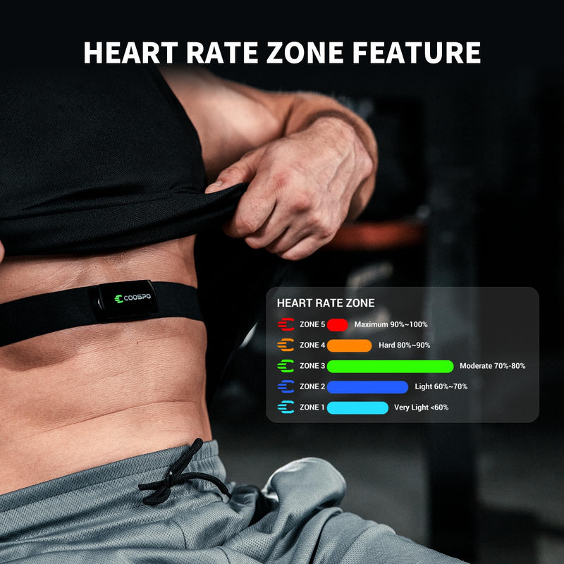 [Australia] - COOSPO Heart Rate Monitor Chest Strap H9Z, HRM Bluetooth 5.0 ANT+,Heart Rate Monitor Chest Sensor with Rechargeable Battery 
