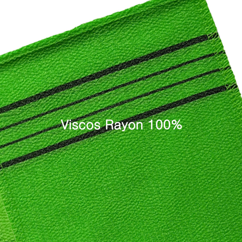 [Australia] - Korean Asian Exfoliating Bath Washcloth Mitt for Remove Dead Skin.Exfoliating Body Scrubber.Exfoliating Gloves for Body Scrub (green2 red2) green2 red2 