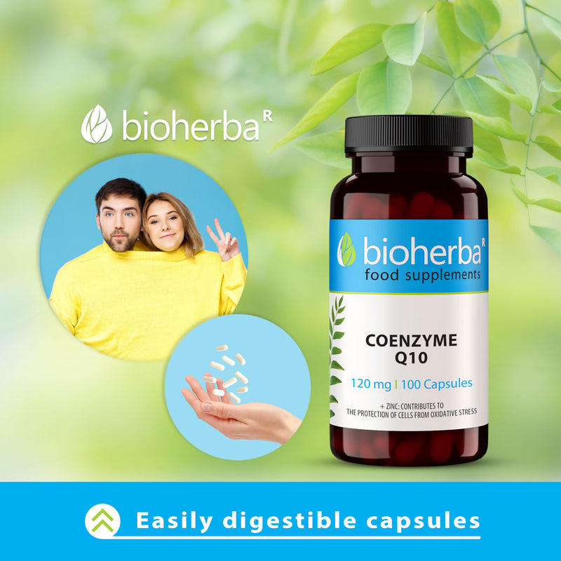 Coenzyme Q10 Capsules 200 mg –200 Count with Zinc – Dietary Supplement – BIOHERBA 200 pcs