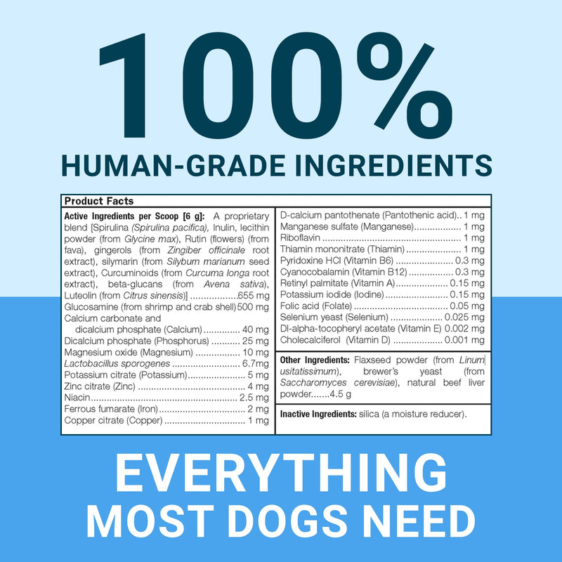 EverPup Ultimate Daily Dog Supplement with Glucosamine, Prebiotics, Probiotics, Apoptogens, Vitamins and Minerals for Healthy Joints, Immunity, Digestion, Skin Health - PawsPlanet Australia