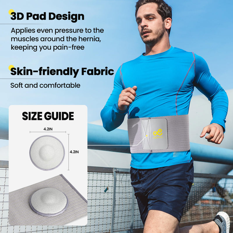 [Australia] - Umbilical Hernia Bandage.6.88" Umbilical Hernia Belt Men/Women - Abdominal Belt for Hernia: Navel, Incisional, Epigastric, Ventral. Inguinal Hernia Belt (Umbilical Hernia). Hernia Abdominal Belt for Women & Men-L L 1 