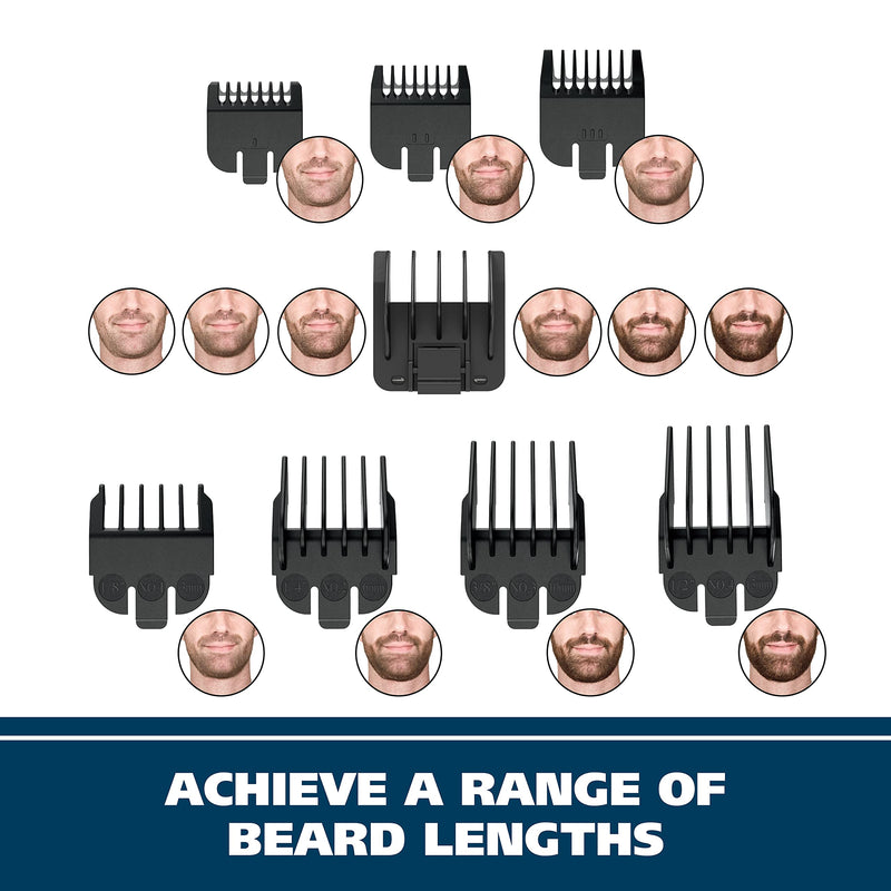 [Australia] - Wahl Groomsman Rechargeable Beard Trimmer kit for Mustaches, Nose Hair, and Light Detailing and Grooming with Bonus Wet/Dry Battery Nose Trimmer – Model 5622v 