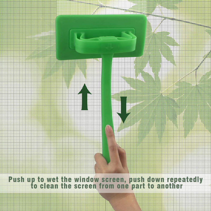 [Australia] - MyLifeUNIT Mesh Screen Cleaner, Window Screen Cleaning Brush Washing Equipment, Detachable Window Cleaner Tool with Wet and Dry Dual-Use 
