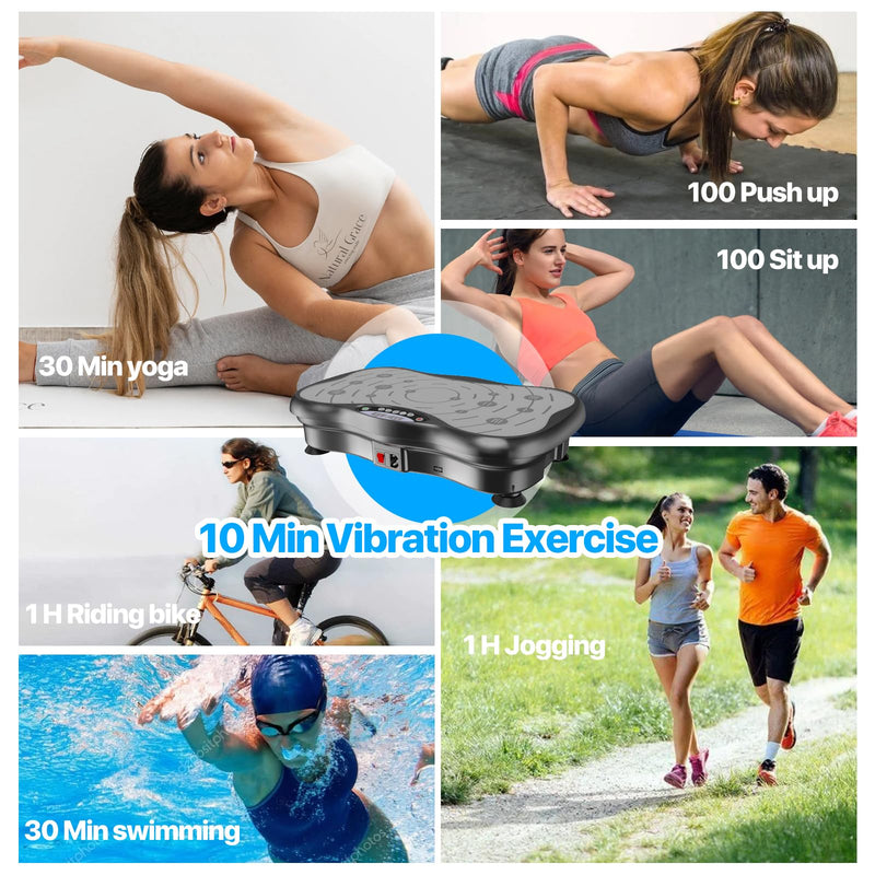 Vibration Plate Exercise Machine for Lymphatic Drainage Weight Loss, Whole Body Workout Vibration Fitness Platform ,Home Training Equipment ,Sport Gym for Weight Loss Fat Burner for Women Men Large