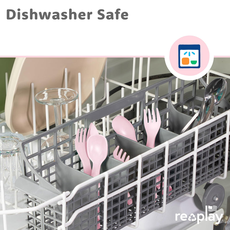 [Australia] - Re-Play Toddler Forks and Spoons Set - 4x4 Utensils Set for Kids - Dishwasher and Microwave Safe - Made in USA - Pack of 8-5.8" x 1.2" x 0.2" - Princess Without Carrying Case 