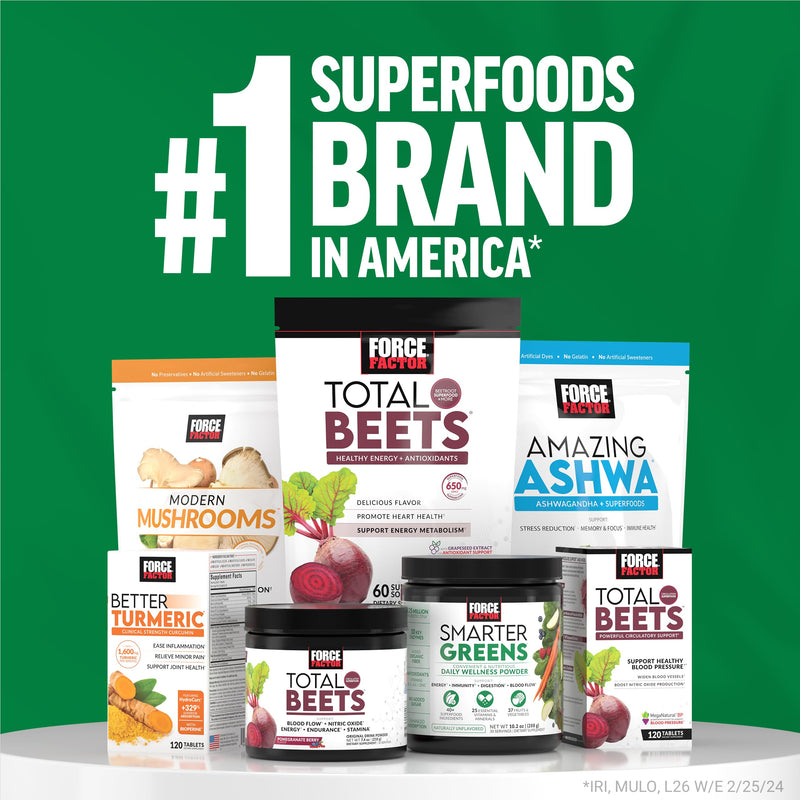 Force Factor Smarter Greens Superfoods Powder for Gut Health & Digestion | Greens Powder with Probiotics, Prebiotics & Digestive Enzymes to Reduce Bloating, Pomegranate Berry, 30 Servings Superfoods + Digestion Powder 14.8 Ounce (Pack of 1)