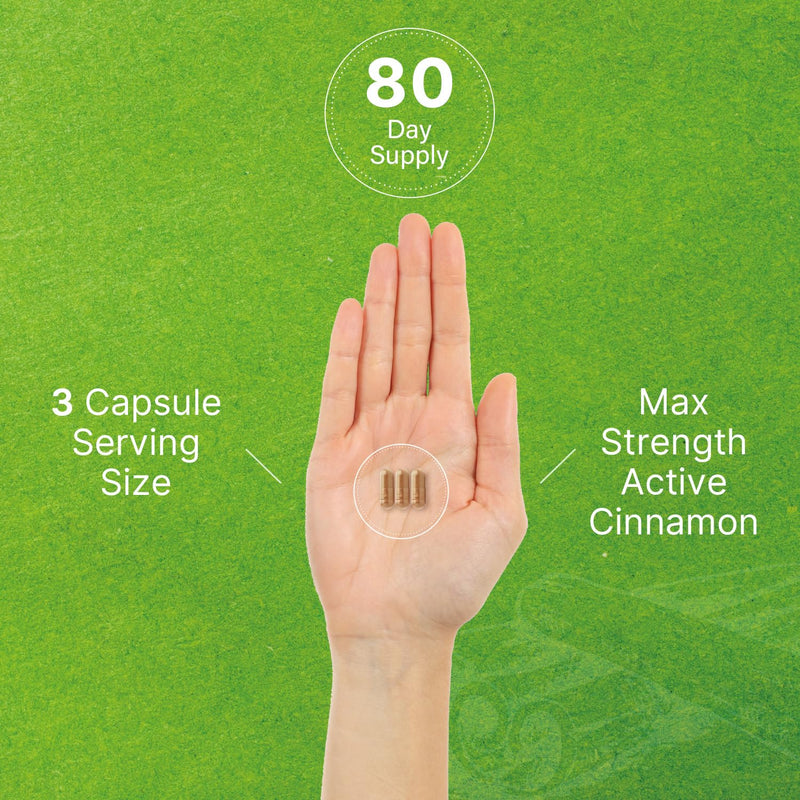 [Australia] - Ceylon Cinnamon 6000mg with Chromium 1000mcg, 240 Capsules | Active Inner Bark Extract, True Sri Lanka Source | Natural Cinnamon Supplements 
