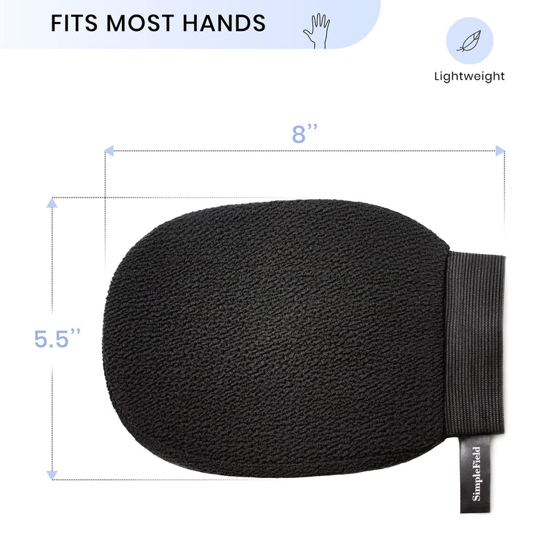 [Australia] - Korean Exfoliating Mitt for Remove Dead Skin. 2 Pack 100% Viscose Deep Exfoliating Gloves for Body Scrub, Keratosis Pilaris and Self Tanning. Easily Smooth Skin Surface. 2 Piece 