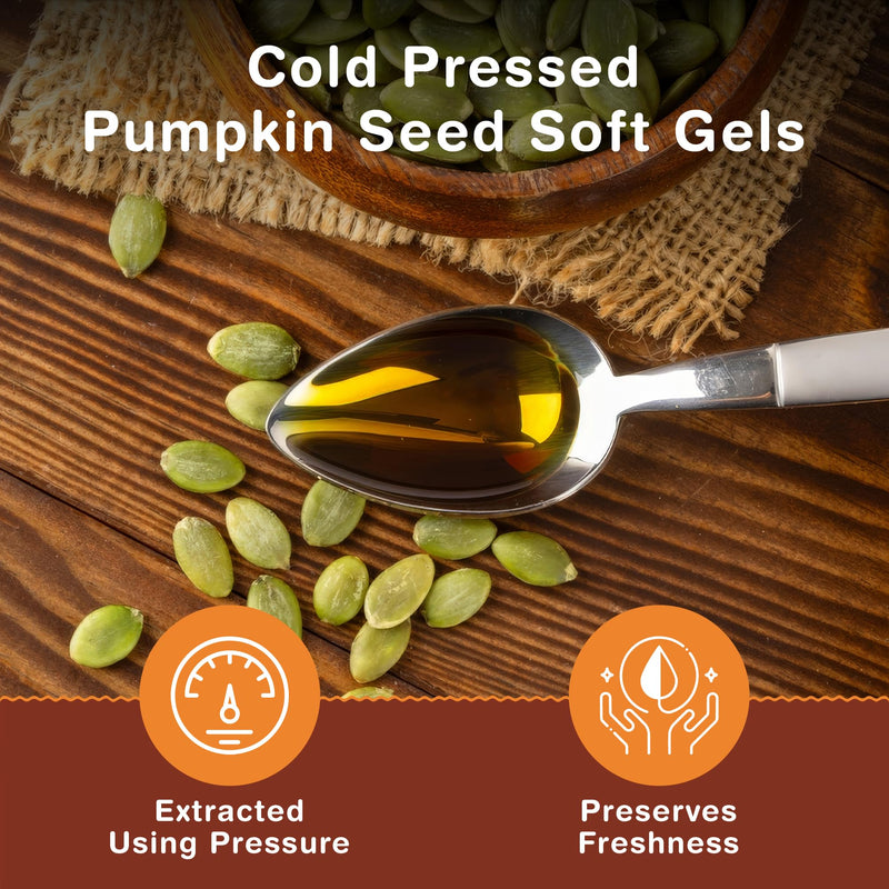 Pumpkin Seed Oil Capsules 3000mg (per 3 Soft Gel Serving) | 120 Capsules | Cold Pressed | Pumpkin Seed Oil for Hair, Prostate and Bladder | UK Made 120 stück (1er Pack)