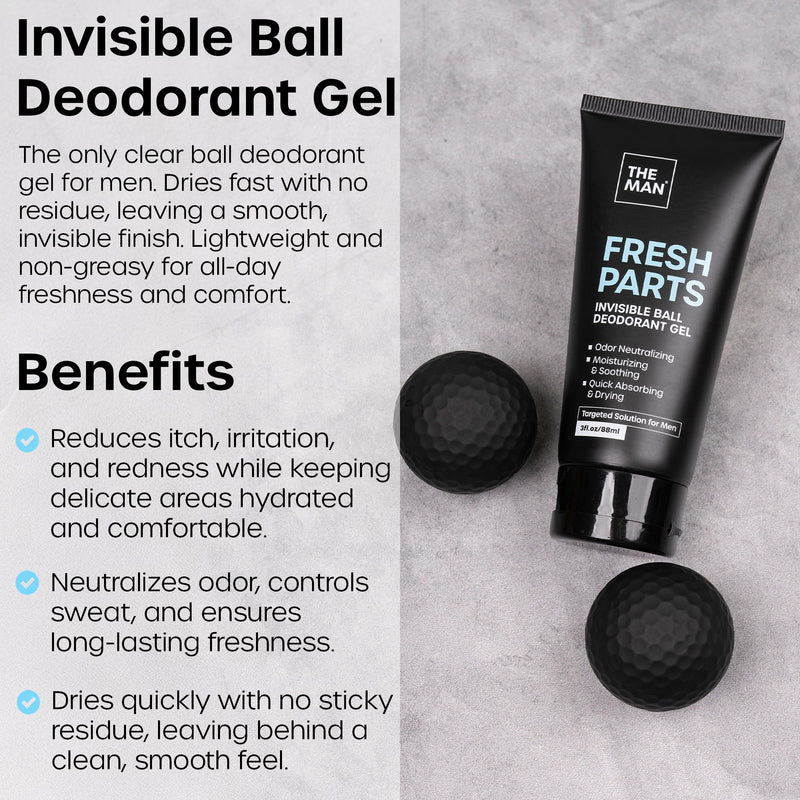 The Man Face Scrubber + Hook & Ball Deodorant Gel - Bundle