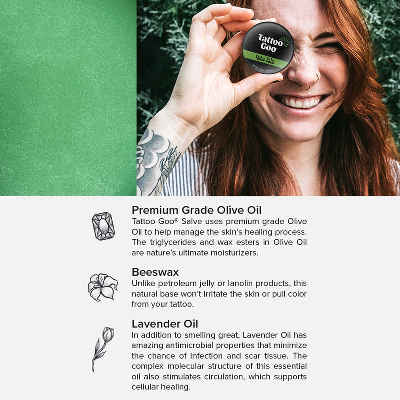 [Australia] - Tattoo Goo Aftercare Kit Includes Antimicrobial Soap, Balm, and Lotion, Tattoo Care for Color Enhancement + Quick Healing - Vegan, Cruelty-Free, Petroleum-Free (3 Piece Set) 