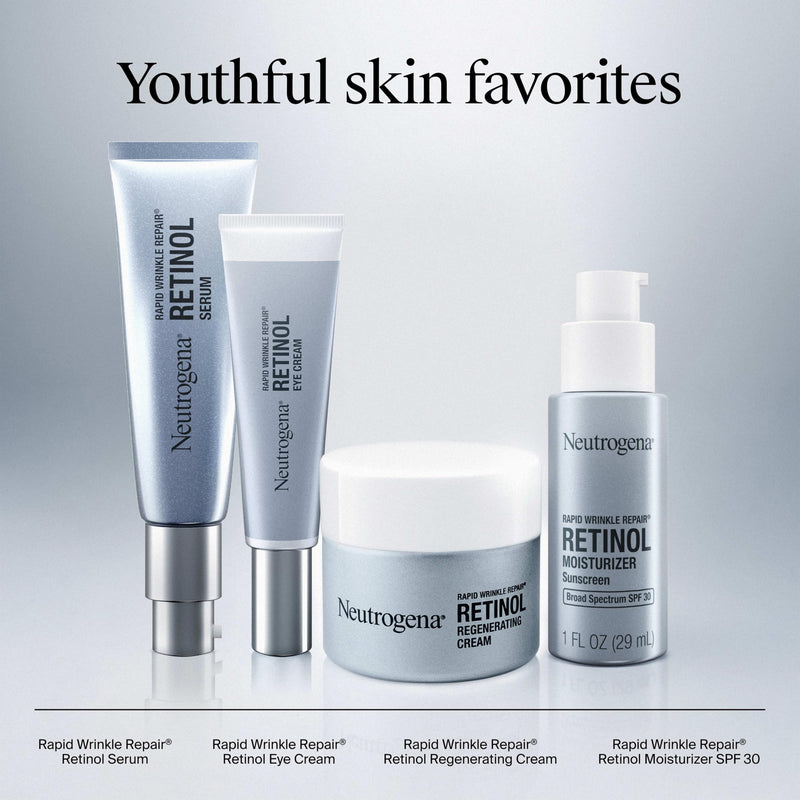 Neutrogena Rapid Tone Repair Retinol + Vitamin C Face Serum, 1 fl. oz | Retinol + Vitamin C, Dark Spot Corrector, Daily Anti-Aging Serum, Brightens and Evens Tone, Mineral Oil- and Dye-Free