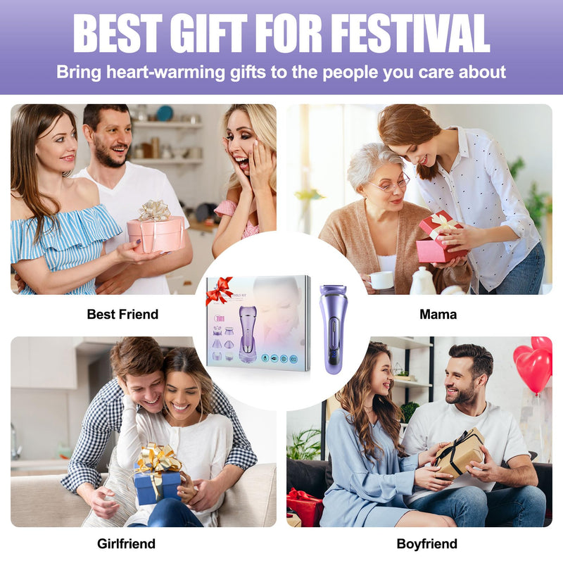 [Australia] - Facial Hair Removal for Women,Painless Body Shaver and Facial Epilator,Rechargeable Trimmer for Epilator Face,Bikini, Arm, Legs, Armpits 