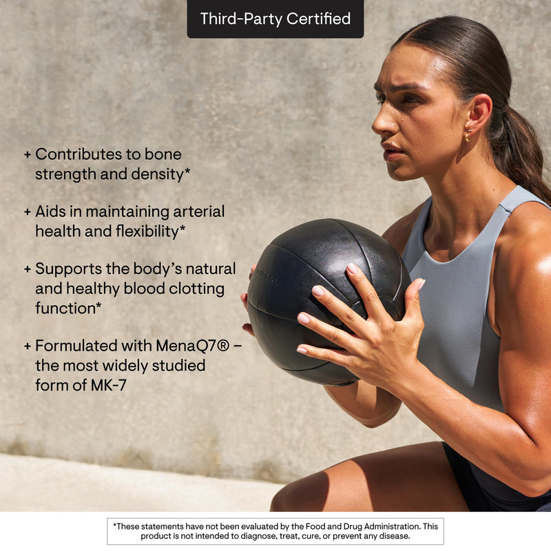 THORNE - Vitamin K - Vitamins K1 and K2 (as MK-4 and MK-7) Capsule Supplement - Supports Strong Bones* - Clinically Studied Ingredients - Third-Party Certified - Gluten, Dairy & Soy-Free - 60 Capsules