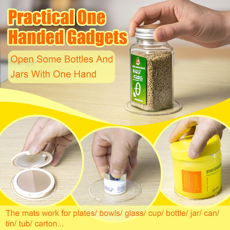 [Australia] - One Handed Gadgets Adaptive Equipment, to Secure The Bottom for Opening Jars/Bottles, & Mixing Food in A Bowl, Aids for Disabled, Parkinsons, Handicap Accessories for Daily Living(5 Pcs+Storage Box) 5 