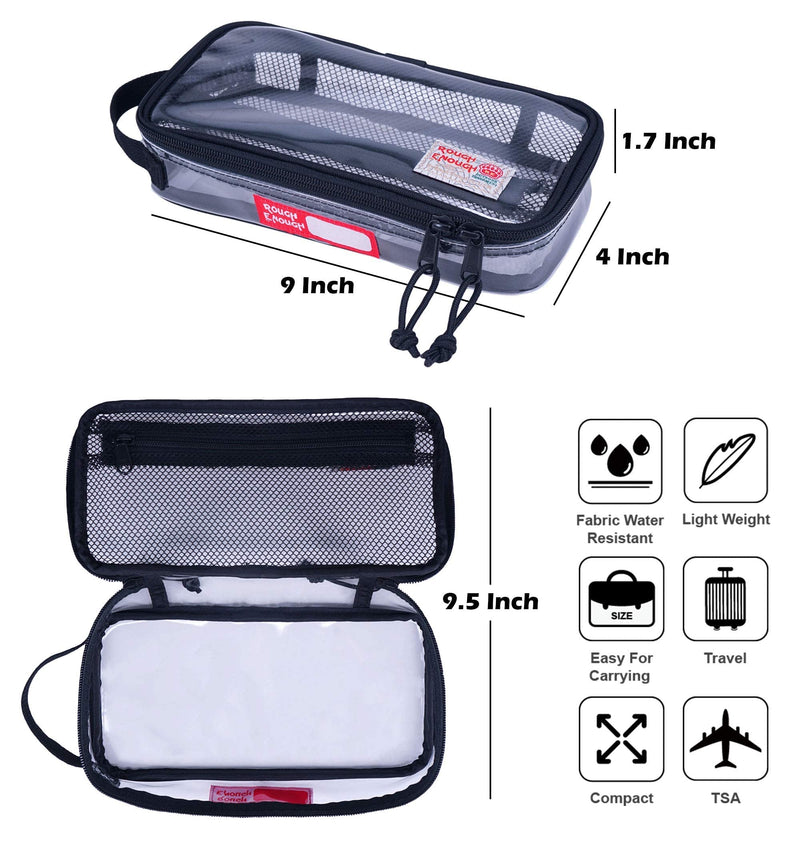 Rough Enough Clear Toiletry Bag Travel Toiletries bags Bundle