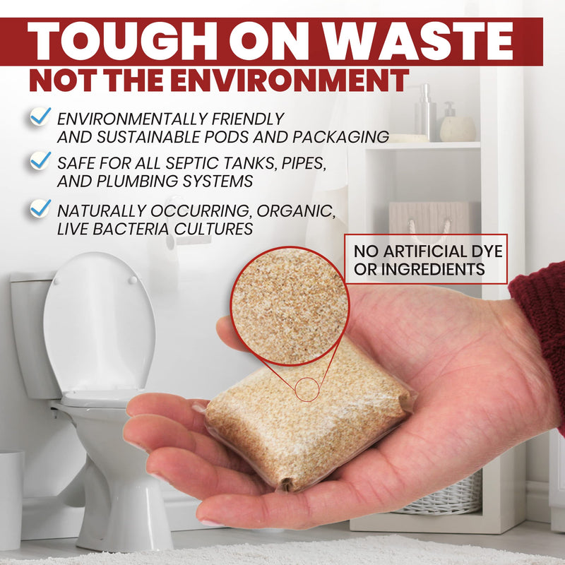[Australia] - Uncle Todd's Septic Pods - Septic Tank Treatment - 12 Count One Year Supply - One Flush per Month - Free SMS & Email Reminders - Eco-Friendly and Powerful Solution for Septic Systems 12 Month Supply 