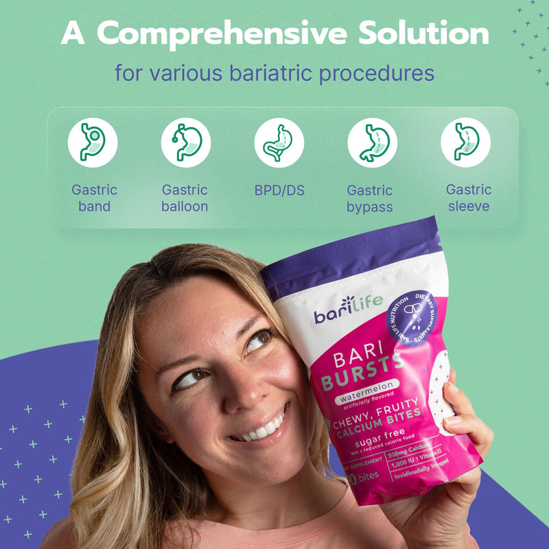 [Australia] - Bari Life BariBurst Calcium Citrate Soft Chews for Gastric Bypass, Gastric Sleeve and Duodenal Switch (Watermelon) Watermelon 