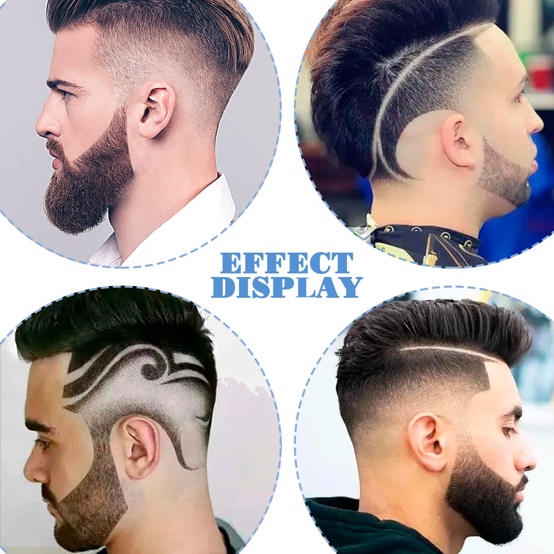 [Australia] - Beard Stencil Beard Comb Beard Shaping Tool for Goatee Sideburns Neck Symmetrical Contour Beard Line Pack of 2 Brown Black 