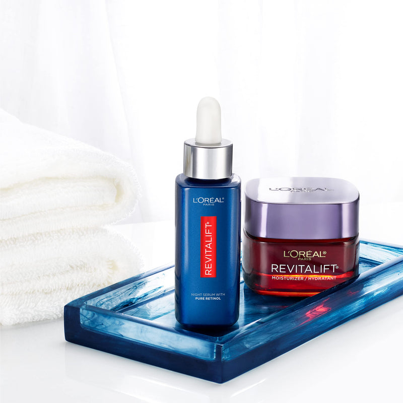L'Oreal Paris Revitalift Triple Power Anti-Aging Face Moisturizer, Pro Retinol, Hyaluronic Acid & Vitamin C to Reduce Wrinkles, Firm & Brighten Skin, 2.55 Oz Scented 2.55 Ounce (Pack of 1)