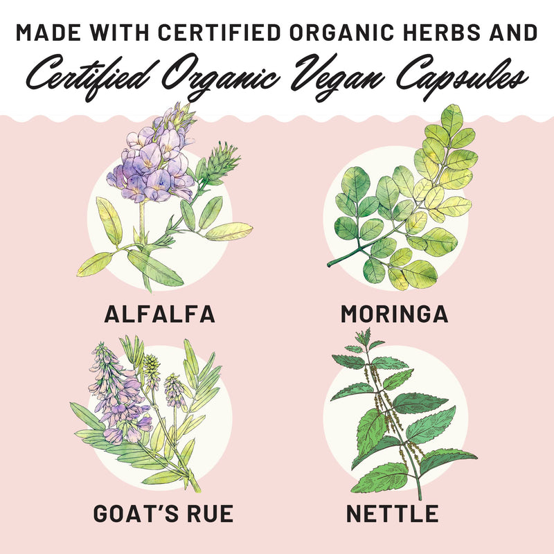 [Australia] - Legendairy Milk Cash Cow Lactation Supplement, Moringa, Alfalfa, and Goat's Rue Breastfeeding Supplement for Milk Supply Increase, Fenugreek-Free, Certified Organic, Vegan, Non-GMO, 60 Capsules 