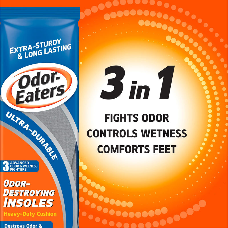 Odor-Eaters Blue Unisex Shoe Insoles, Control Odor and Wetness 1 Count (Pack of 1)