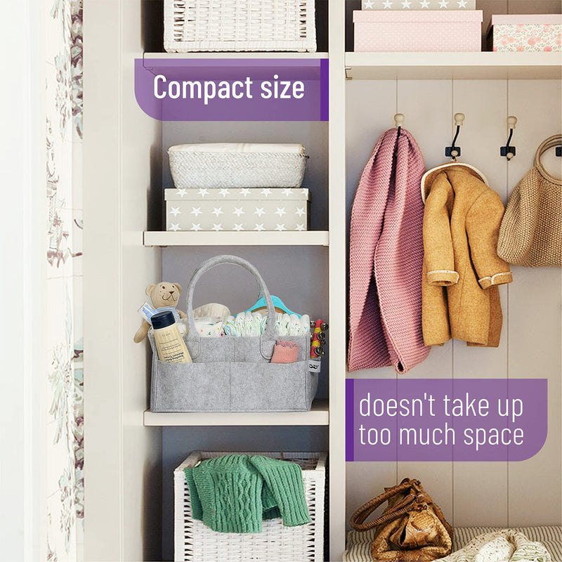 [Australia] - Mr. Pen- Baby Diaper Caddy Organizer, Car Caddy, Portable Organizer for Changing Table, Nursery Gray 