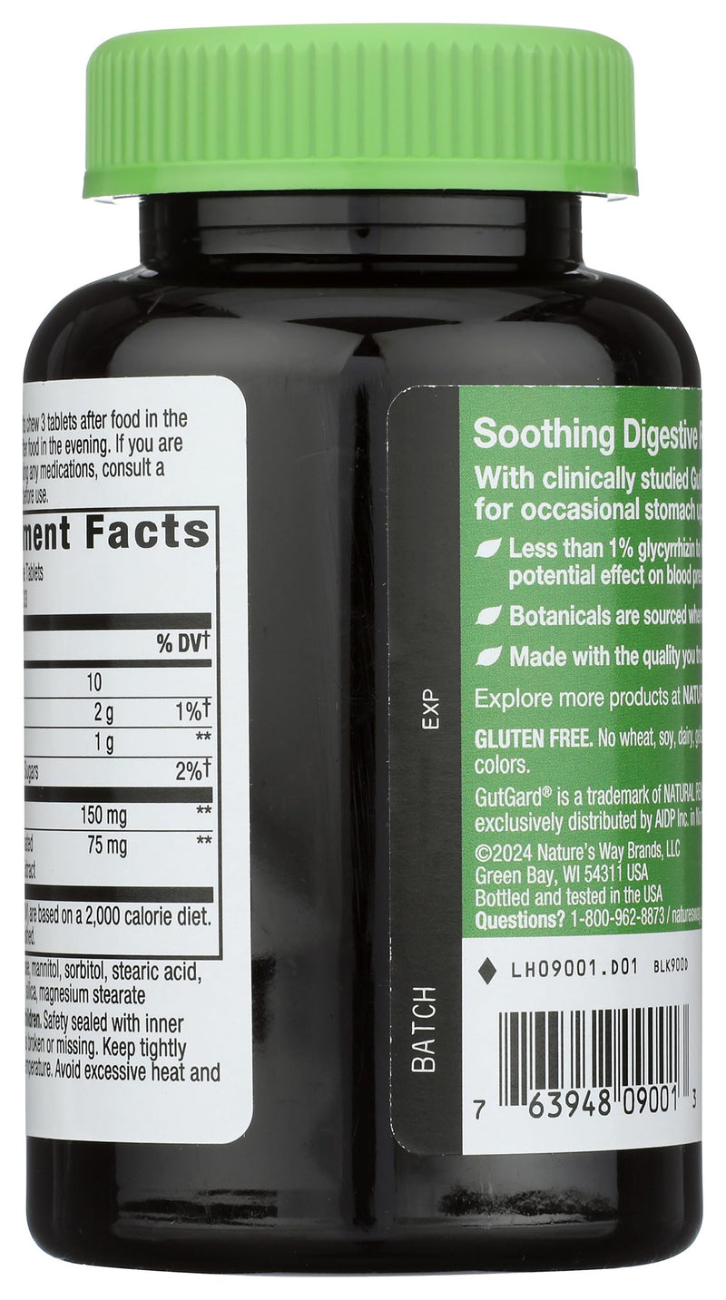 [Australia] - Nature's Way Nature's Way Dgl 3:1 (deglycyrrhizinated Licorice) Digestive Relief, Original, 100 Chewables, Licorice Flavored, 100 Count 