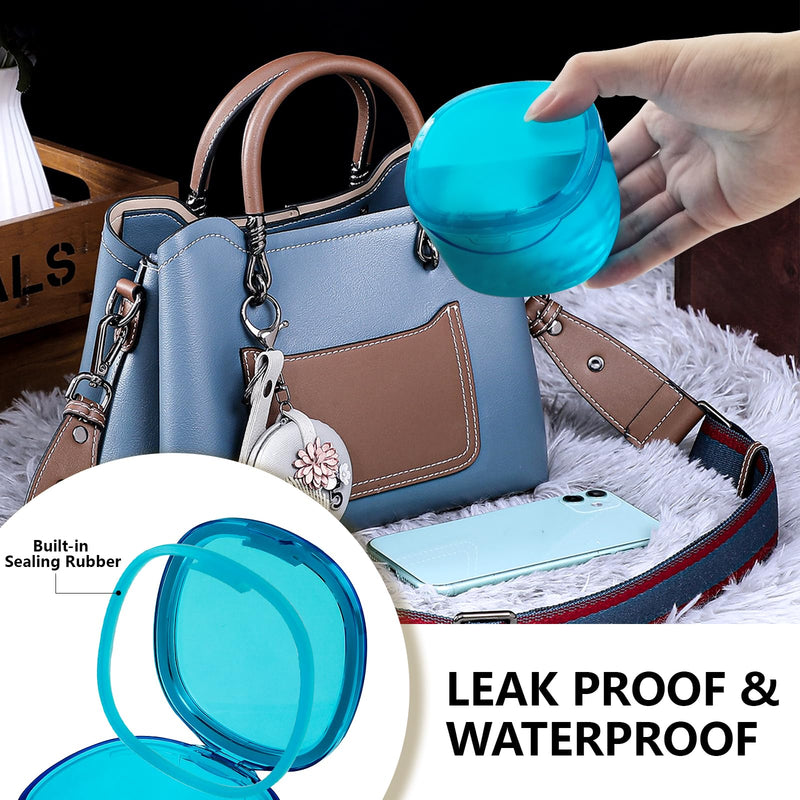 [Australia] - Partial Denture Case Leak Proof with Strainer Basket and Brush, Waterproof Denture Cup Retainer Cleaning Bath Case Travel for Dentures, Braces, Night Guard - Pink 