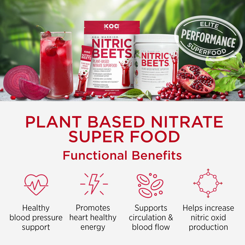 Beet Root Powder Drink Mix Packets with Spinach, Arugula, Celery, Watermelon Juice, Pomegranate Juice, Vitamin C, Vitamin B Complex, Nitric Oxide Support for Men & Women, 30 Drink Mix Packets Powder Stick