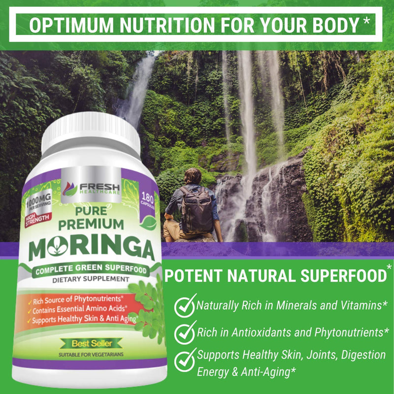 FRESH HEALTHCARE Ashwagandha KSM 66 and Moringa Superfood - Bundle