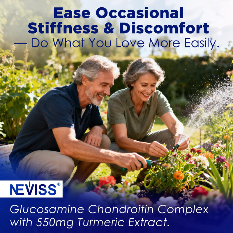 NEVISS Glucosamine Chondroitin Gummies with MSM & Turmeric, Sugar Free | Extra Strength Glucosamine Supplement with Boswellia, Hyaluronic Acid, Vitamin D3 & Zinc, Pineapple Flavor, 120Cts 60 Count (Pack of 2)