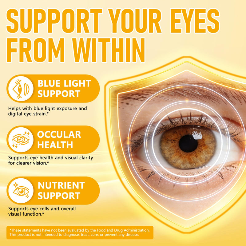 Lutein and Zeaxanthin Supplements,Lutein Gummies for Dry Eye Relief & Clear Vision,Blue Light Filtering | Eye Health Support– Non-GMO & Vegan, 60 Gummies
