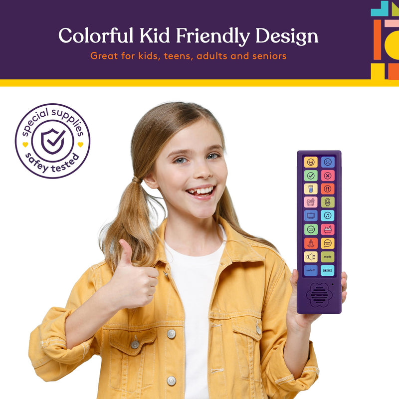 [Australia] - Special Supplies AAC Communication Device for Speech Therapy, Talker Buddy Communication Device for Non Verbal Kids & Adults, Autism Talking Aids for Home or School, Travel Bag, Recording Option 