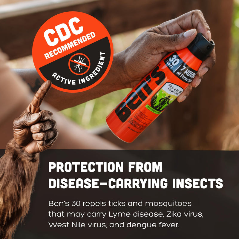 [Australia] - Ben's Tick & Insect Repellent Eco Spray - Bug Spray with 30% DEET for Mosquitoes, Ticks & More - Up to 7 Hours of Protection - Fragrance-Free - 6 oz (2 Pack) 