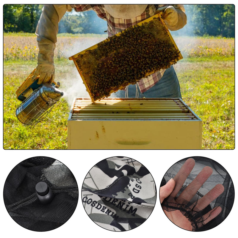 [Australia] - Beekeeper hat, mosquito net hat, bee veil hat, face protection hat, anti-mosquito sun hat, head protection and net hat, invisible mosquito net cap, foldable for outdoor hiking, camping, gardening 
