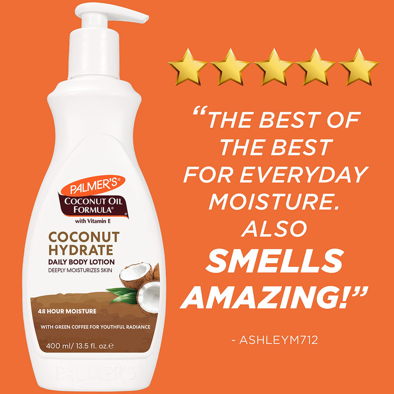Palmer's Coconut Oil Formula Body Lotion for Dry Skin (13.5 Fl Oz) | A hydrating hand and body moisturizer with Green Coffee Extract and Vitamin E for 48 hour moisture and radiant skin 13.5 Fl Oz (Pack of 1)