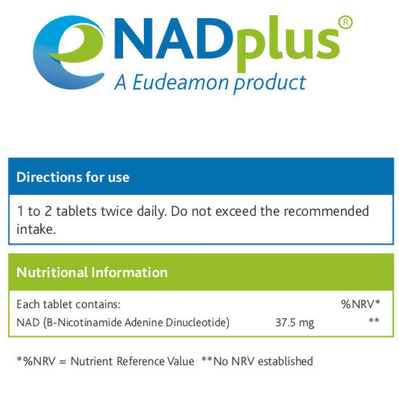 NAD Plus for Mental Performance | Supplement Your Diet | 90 Tablets | Suitable for Vegetarians